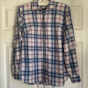 Talbots Blue and Red Plaid Shirt